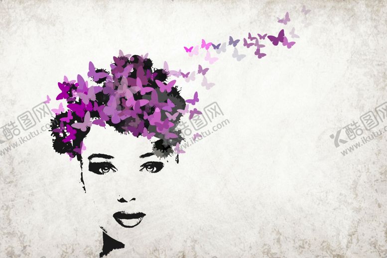 编号：30639810070738084759【酷图网】源文件下载-水彩人物画壁画装饰画背景墙