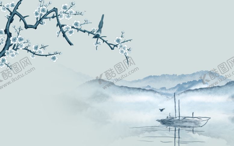 编号：39786105110312586785【酷图网】源文件下载-工笔花鸟背景墙装饰画