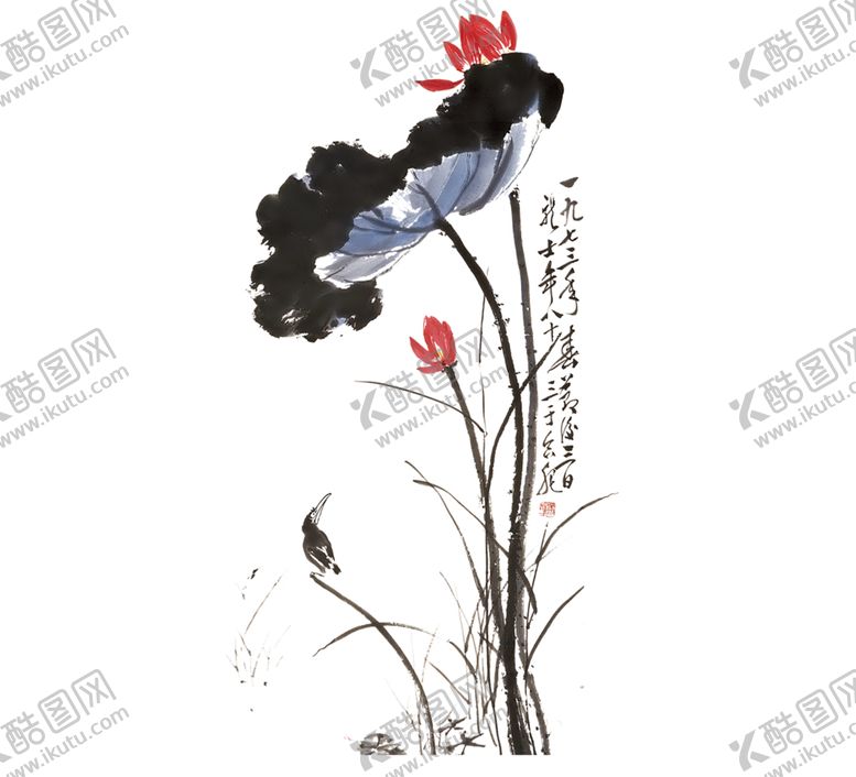 编号：48773506172253172375【酷图网】源文件下载-水墨荷花粉色荷花荷花意境