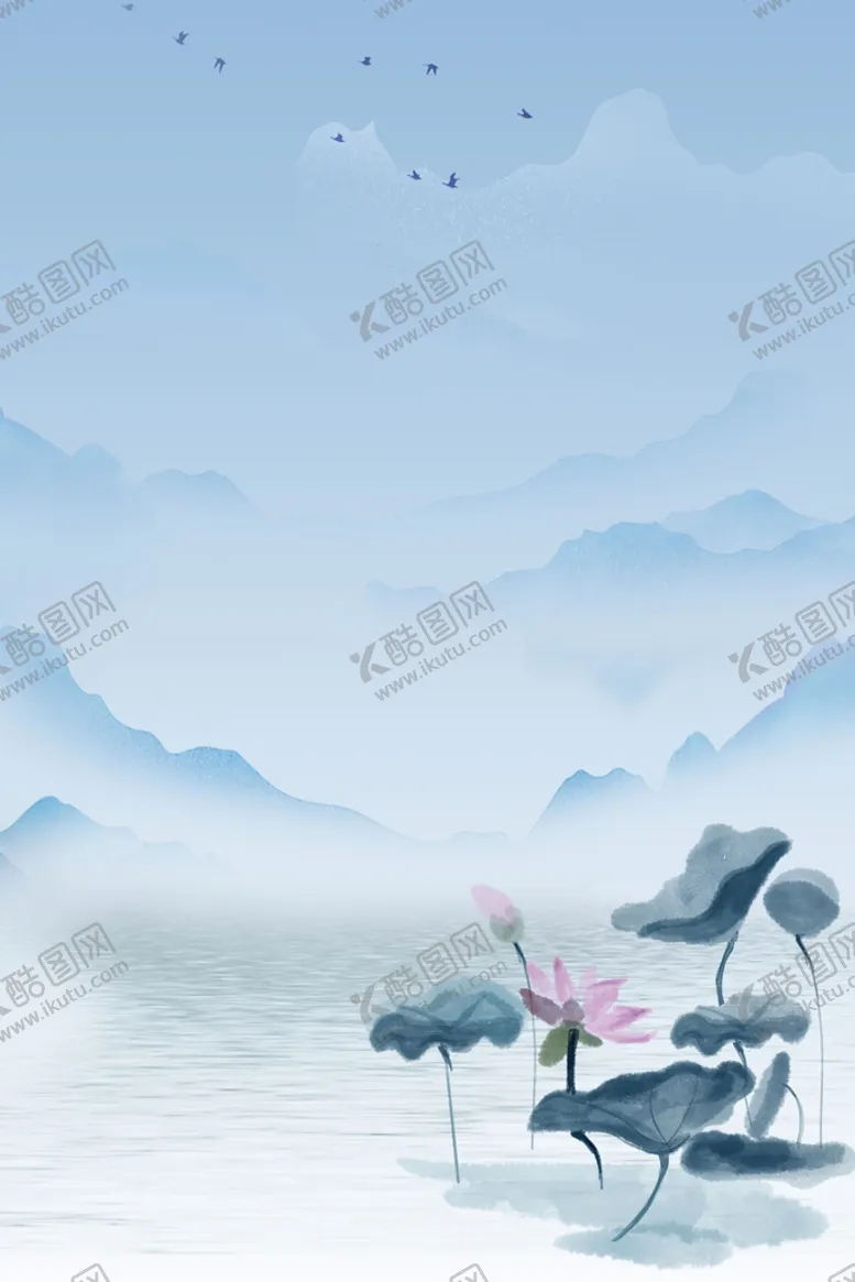 编号：27451809220933551953【酷图网】源文件下载-中国风水墨海报背景
