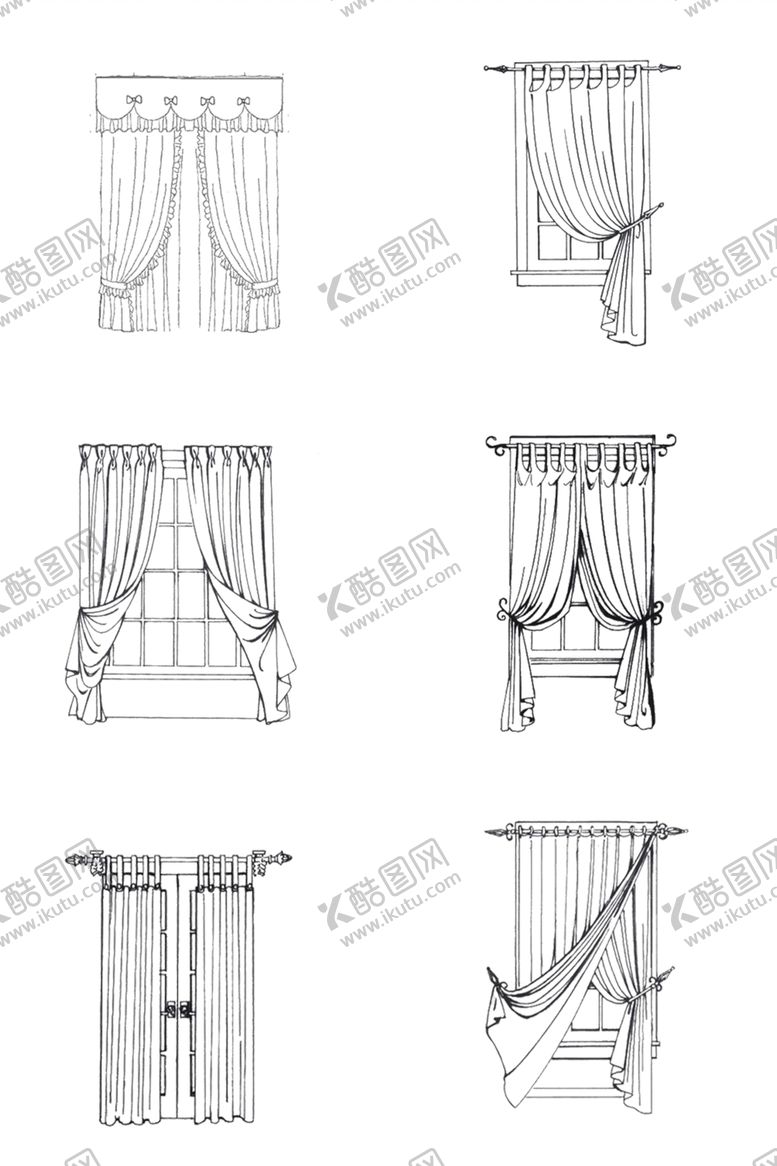 编号：68826109151154497901【酷图网】源文件下载-黑色线条手绘窗户