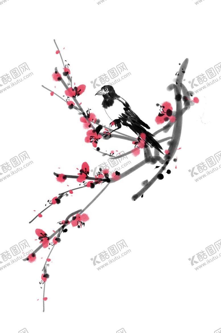编号：82565210222143139981【酷图网】源文件下载-中国风水墨梅