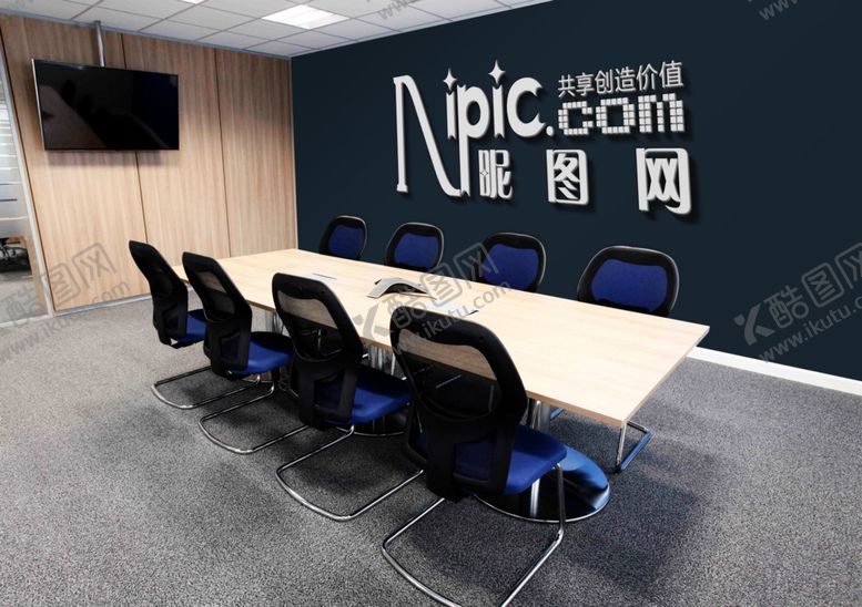 编号：51728902042103493786【酷图网】源文件下载-会议室背景墙样机