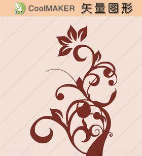 花草剪纸花草壁纸简洁手绘人物素材图案生活影