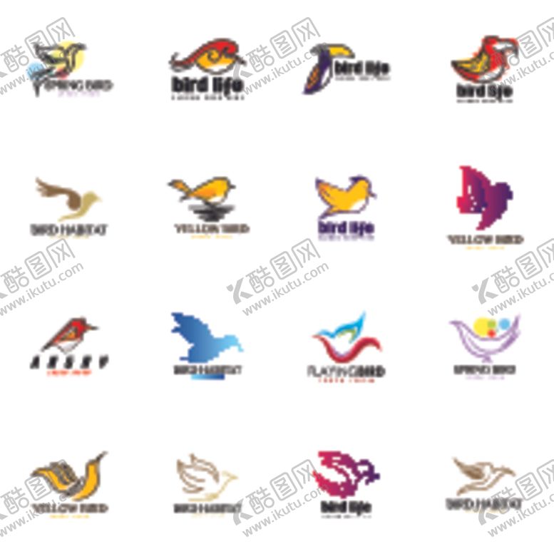 编号：20935310261038563676【酷图网】源文件下载-禽类LOGO标志