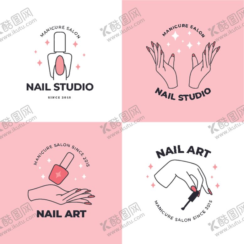 编号：67837109191050544751【酷图网】源文件下载-创意简约美甲店标志logo