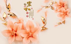 家和背景墙图片