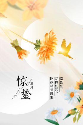 惊蛰节气传统活动海报