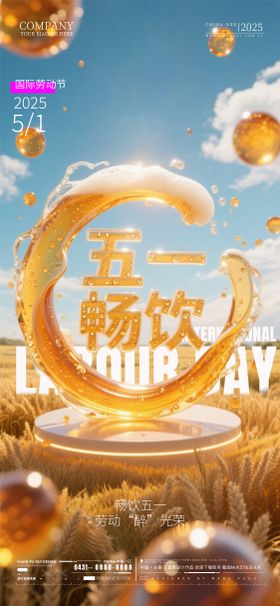 51劳动节酒吧海报