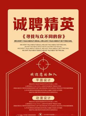 诚聘招聘海报