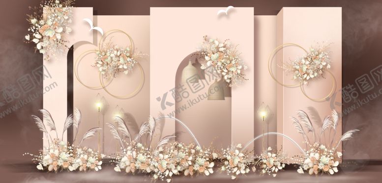 编号：70949609260906378352【酷图网】源文件下载-香槟粉色婚礼