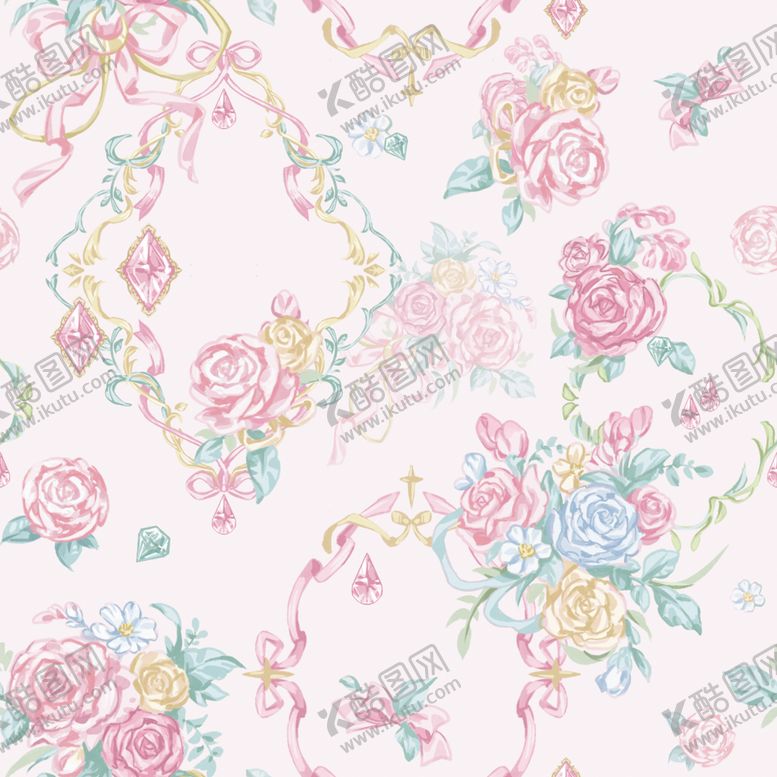 编号：98412011241459221434【酷图网】源文件下载-复古花卉图案壁纸设计