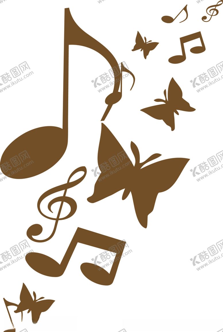 编号：54549009120814087118【酷图网】源文件下载-蝴蝶音乐符