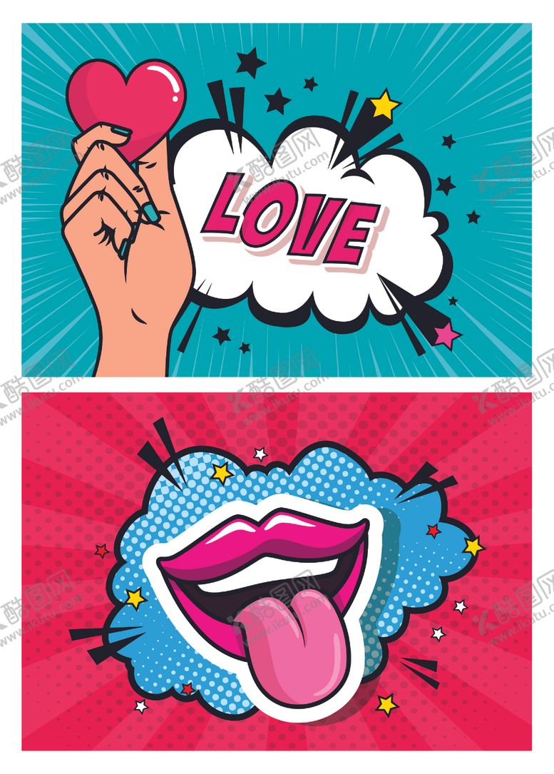 编号：46122410012349475800【酷图网】源文件下载-嘴唇漫画元素