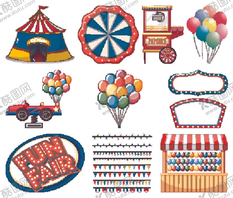 编号：90440709271228381506【酷图网】源文件下载-马戏团游乐场