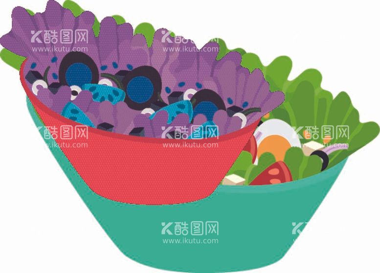 编号：32918512010306474363【酷图网】源文件下载-卡通沙拉图案 