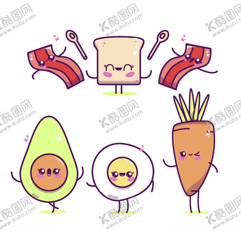 编号：40730207130123535583【酷图网】源文件下载-可爱食物