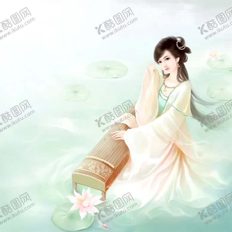 编号：32797306240349445569【酷图网】源文件下载-古装美女插画图片
