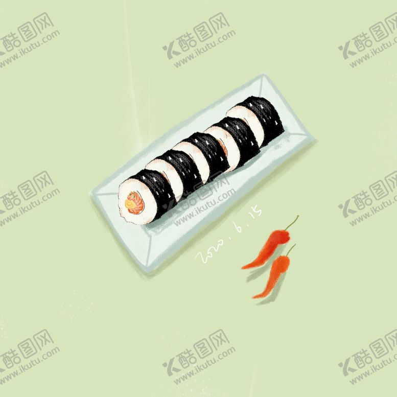 编号：45490803151120351069【酷图网】源文件下载-手绘寿司