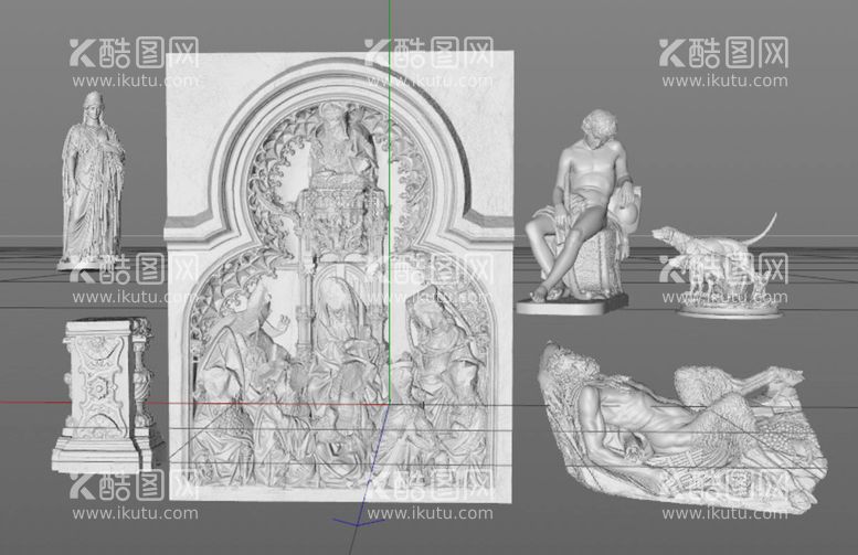 编号：71856412241533296733【酷图网】源文件下载-C4D模型石膏像素材