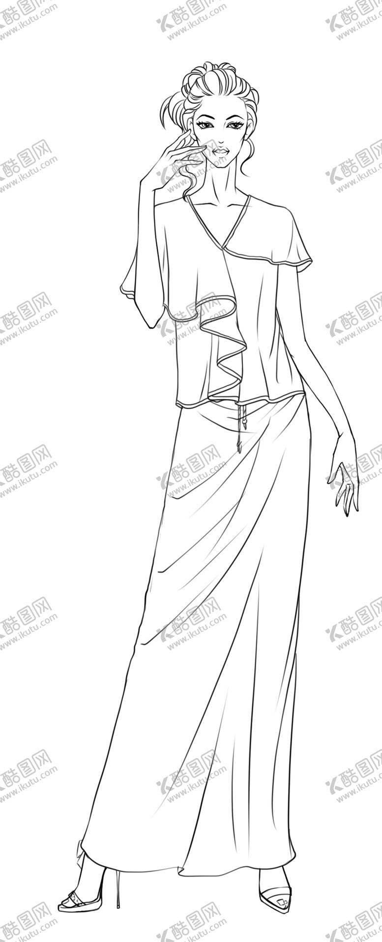 编号：27809610252250508434【酷图网】源文件下载-H形上衣手绘