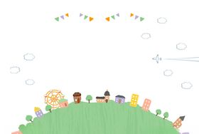 小房子创意卡通背景
