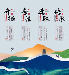 企业强文化挂画