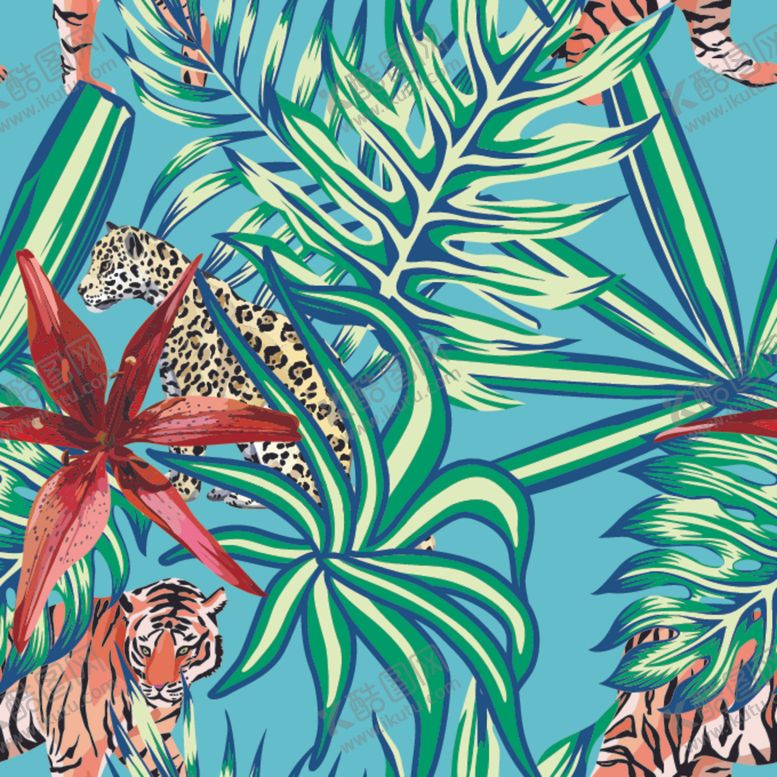编号：31388409181754099305【酷图网】源文件下载-丛林花纹