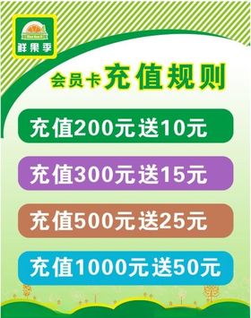 会员卡充值规则