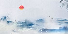 中式背景国风展板时尚国国风设计国风板
