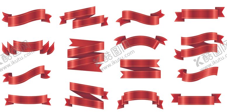 编号：80680111021135487832【酷图网】源文件下载-红色绸带标签