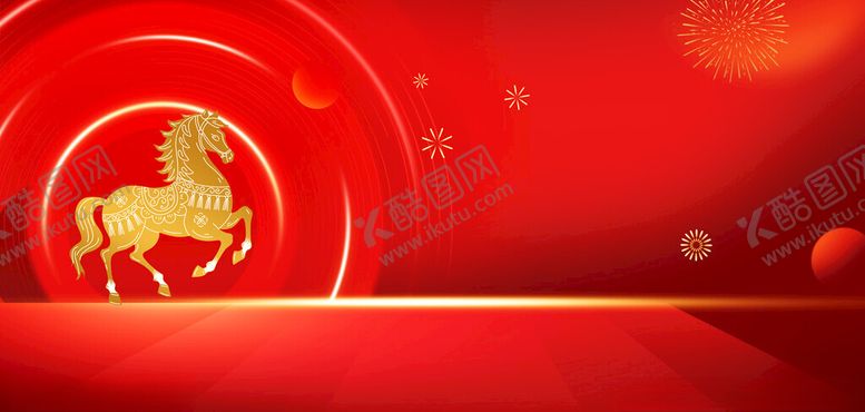 编号：46620411172226582470【酷图网】源文件下载-红色马年剪纸马红色中国风背景