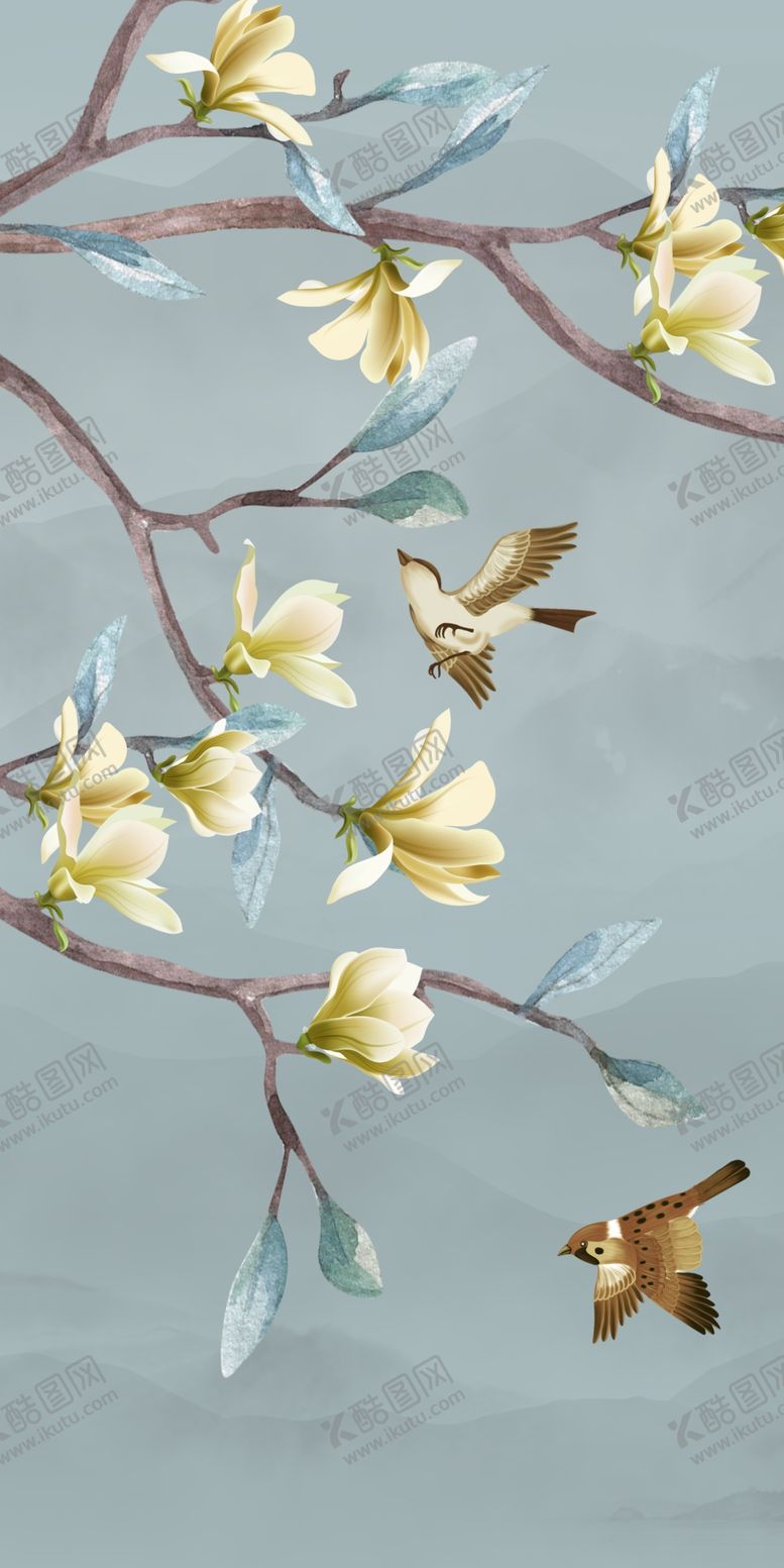 编号：18334909211613383218【酷图网】源文件下载-花鸟工笔