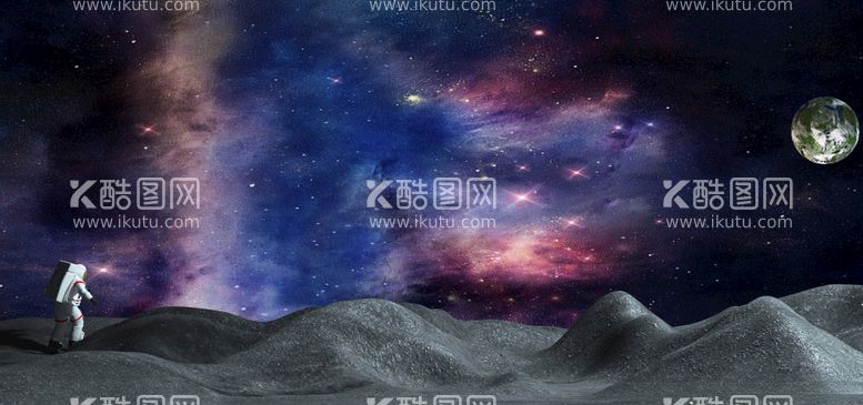 编号：33051412180722397124【酷图网】源文件下载-C4D模型航天员太空宇宙星空