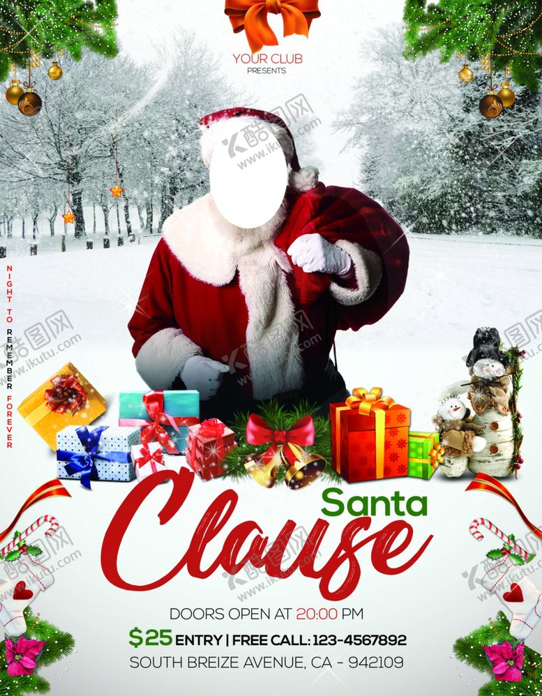 编号：75543810311326473783【酷图网】源文件下载-圣诞节海报