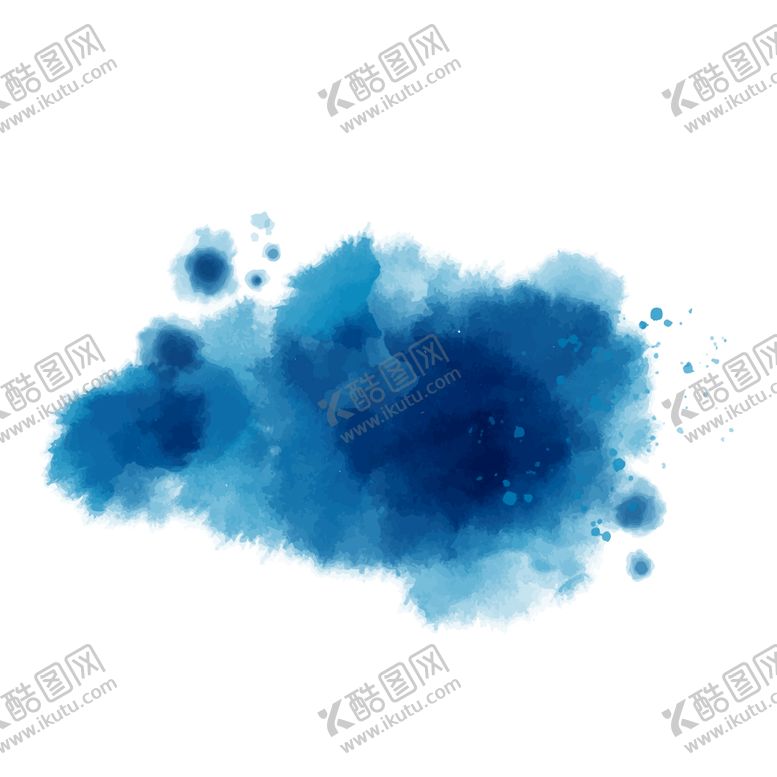 编号：70974310191420384153【酷图网】源文件下载-蓝色水彩