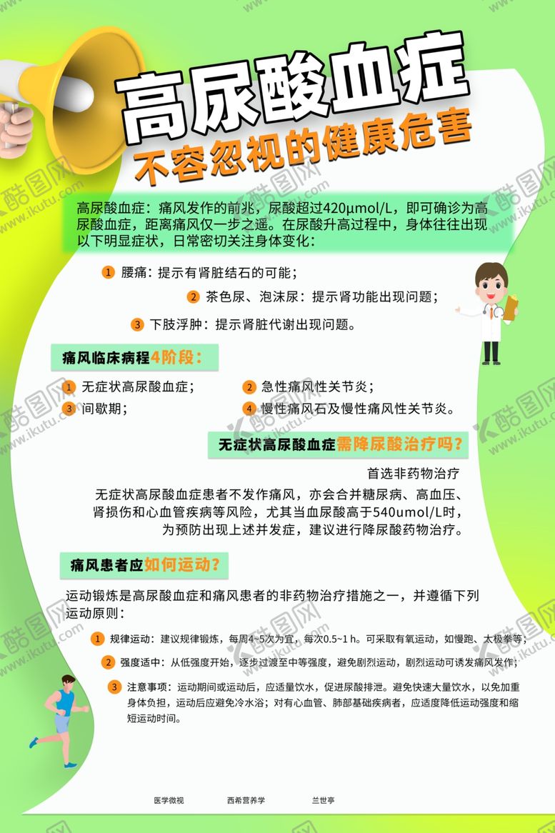编号：89612602221228177255【酷图网】源文件下载-高尿酸海报