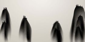 山水画墨国风插风景插峰