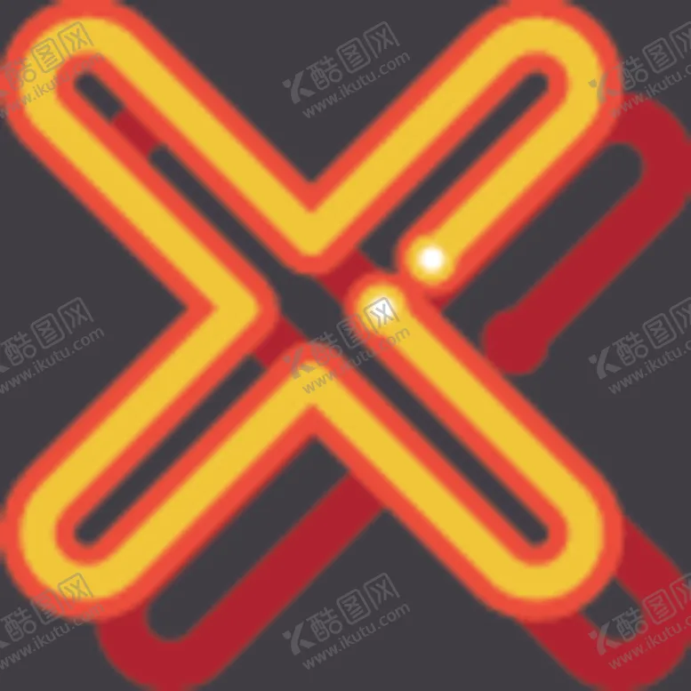 编号：59263906260844362349【酷图网】源文件下载-霓虹灯字母X