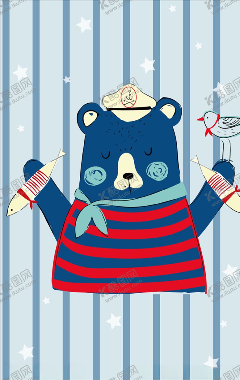 编号：14715509170945209292【酷图网】源文件下载-手绘可爱卡通动物背景图