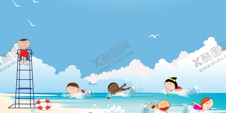 编号：36193210100143103368【酷图网】源文件下载-夏天游泳