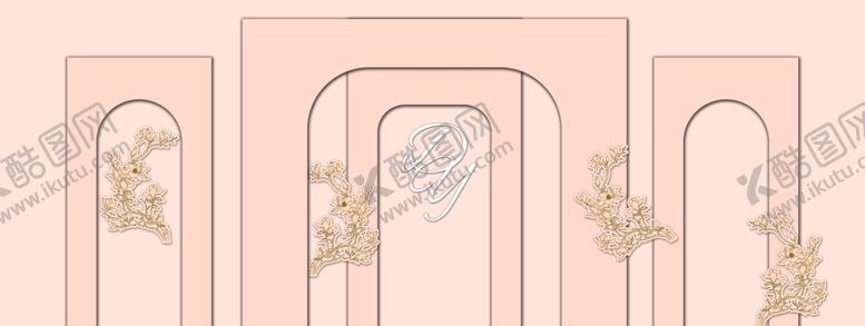 编号：16544404250824428733【酷图网】源文件下载-香槟色婚礼婚礼花婚礼拱门