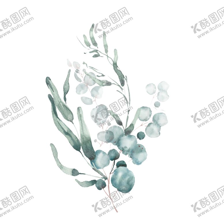 编号：93551606172310161745【酷图网】源文件下载-小清新水彩植物树枝