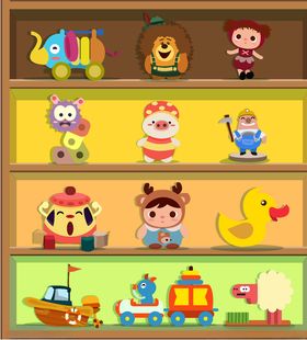 创意货架上的玩具