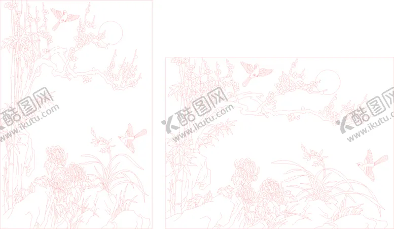 编号：34008101130530304393【酷图网】源文件下载-梅兰竹菊