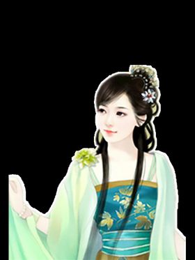古装帅哥美女插画图片唯山水神