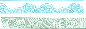 中式传统海浪纹图案设计