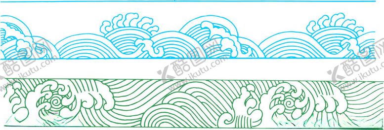 编号：55332404250037539311【酷图网】源文件下载-中式传统海浪纹图案设计