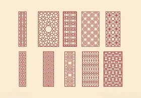 中式镂空雕花隔断