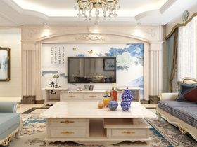 简约大气电视墙模型